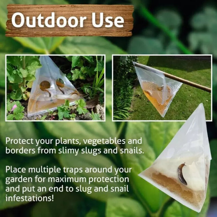 20pcs /Pack Snail Slug Trap Bag Garden Vegetable Plot Trap Transparent Plastic Bag — view 3