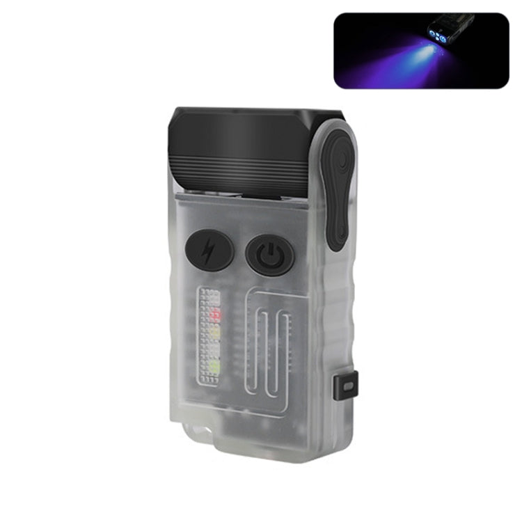 V20 Portable Keychain Light Rechargeable Bright Mini Flashlight — Black Red Light