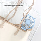 Mini USB Handheld Fan Rechargeable Portable Desktop Phone Holder