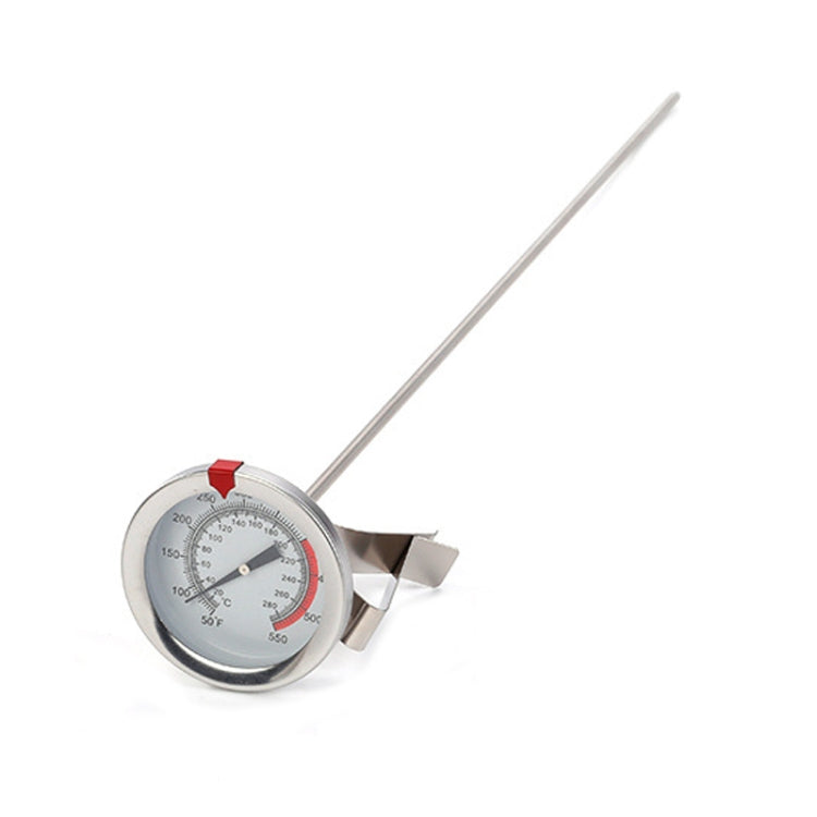 Stainless Steel Thermometer with Pot Clip for Frying, Cooking, Turkey, Food, Milk — 20cm Long Stem