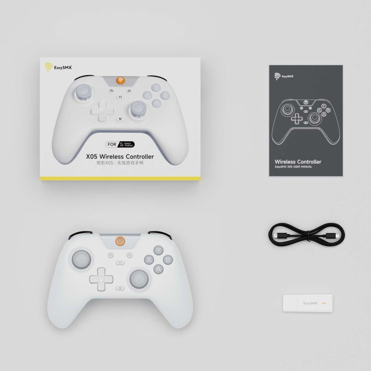 EasySMX X05 Wireless Gamepad Hall RGB Effect Controller For PC / Phone / Switch / Steam Deck