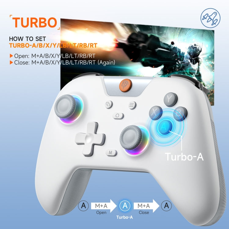 EasySMX X05 Wireless Gamepad Hall RGB Effect Controller For PC / Phone / Switch / Steam Deck