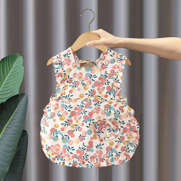 Children Summer Sleeveless Bibs Flowery Eating Reversible Clothes — view 15