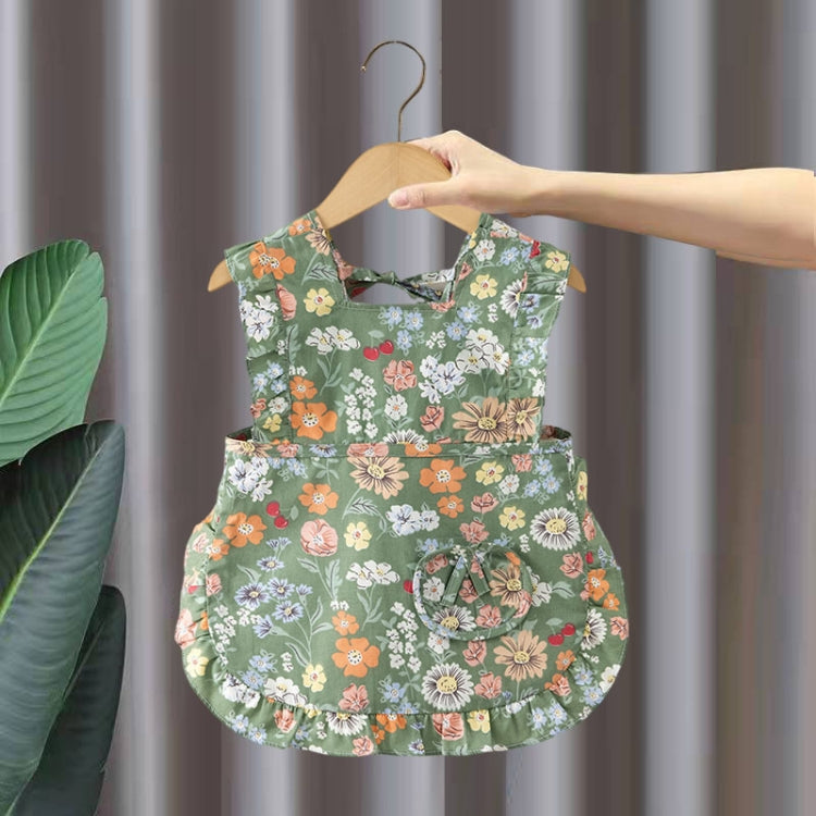 Children Summer Sleeveless Bibs Flowery Eating Reversible Clothes — view 18