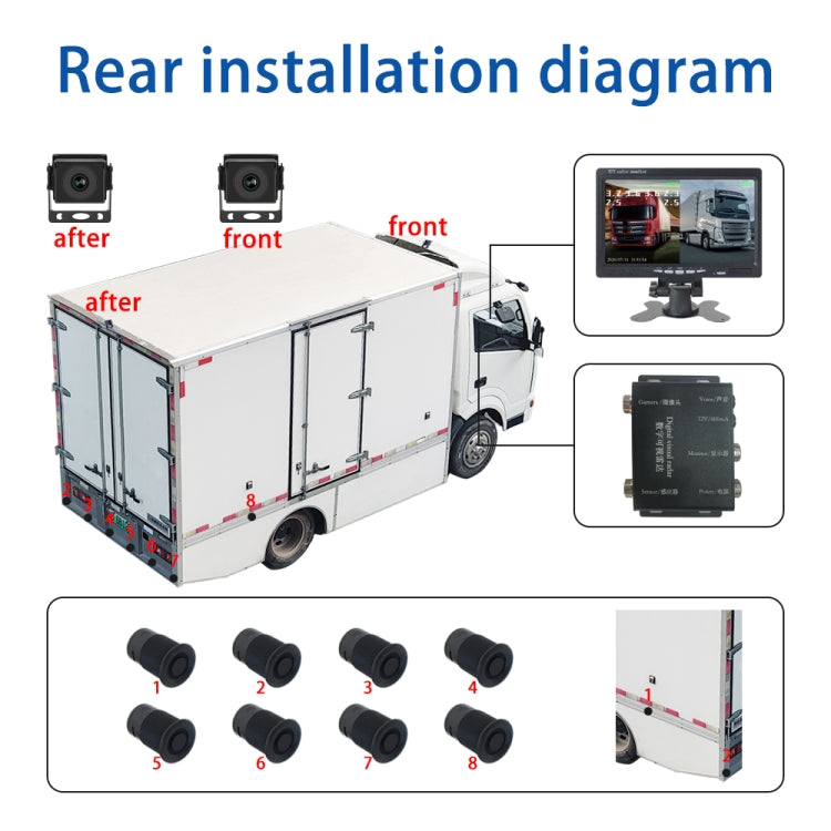 7 Inch Two-Way Display With Reverse Detection Digital Radar