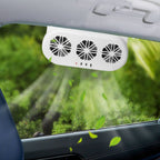 USB Plug-In Car Window Exhaust Fan Car Air Circulation Cooling Ventilation Fan — Black