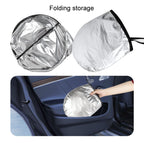 Car Sunshade Summer Front Windshield Sunscreen Heat Insulation Folding Car Sunshade Curtain