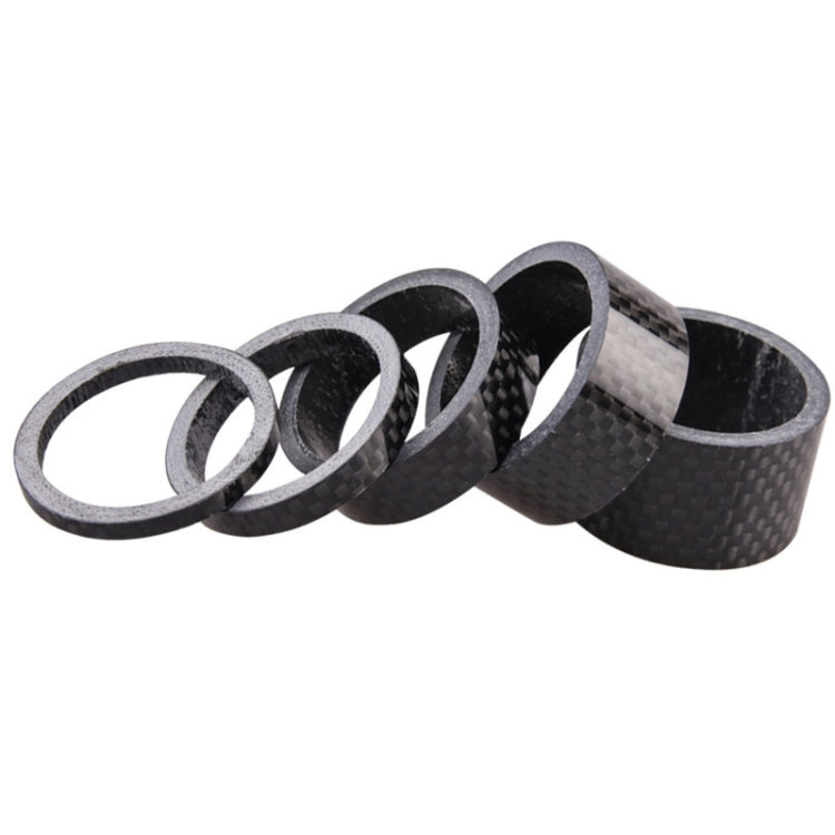Bicycle Carbon Fiber Gasket Fork Bowl Set Handlebar Pad 3/5/10/15/20mm
