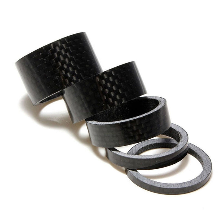 Bicycle Carbon Fiber Gasket Fork Bowl Set Handlebar Pad 3/5/10/15/20mm