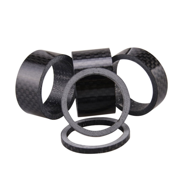 Bicycle Carbon Fiber Gasket Fork Bowl Set Handlebar Pad 3/5/10/15/20mm