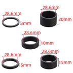 Bicycle Carbon Fiber Gasket Fork Bowl Set Handlebar Pad 3/5/10/15/20mm