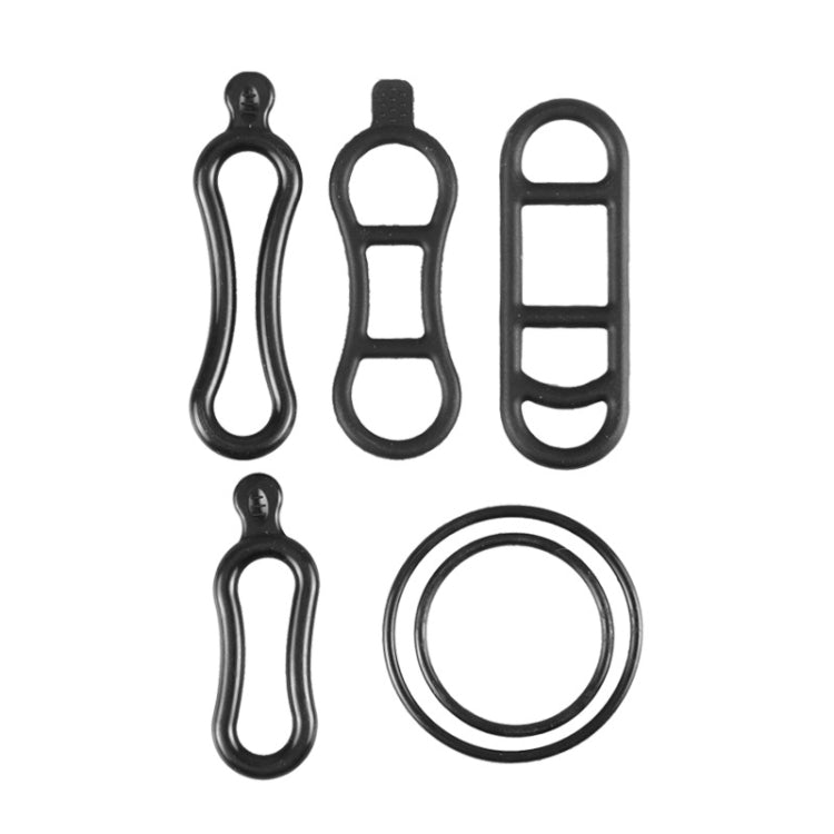 Bicycle Headlight Silicone Strap Tail Light Fixed Leather — 4pcs /Set