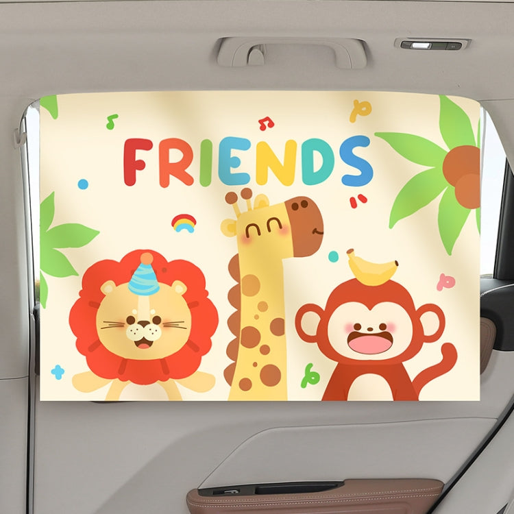 Suction Cup Car Sunshade Children Rear Side Window Insulation Sunscreen Cartoon Car Curtain
