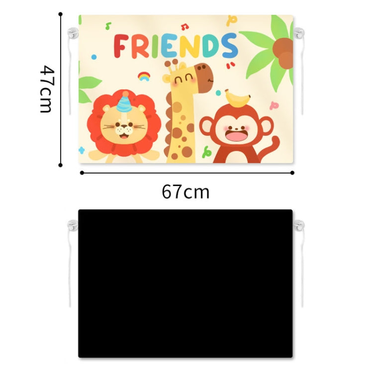 Suction Cup Car Sunshade Children Rear Side Window Insulation Sunscreen Cartoon Car Curtain