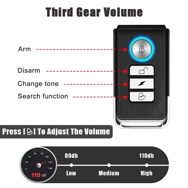 Electric Motorcycle / Bike Anti-theft Alarm Home Wiring Free Vibration Alarm