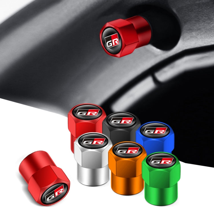 4pcs /Set For GR Metal Car Tire Valve Modification