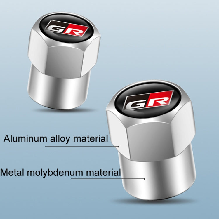 4pcs /Set For GR Metal Car Tire Valve Modification