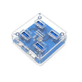 4 x USB 3.0 HUB 5Gbps Transparent Docking Station USB Adapter Splitter