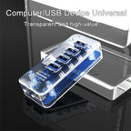 4 x USB 3.0 HUB 5Gbps Transparent Docking Station USB Adapter Splitter — view 6
