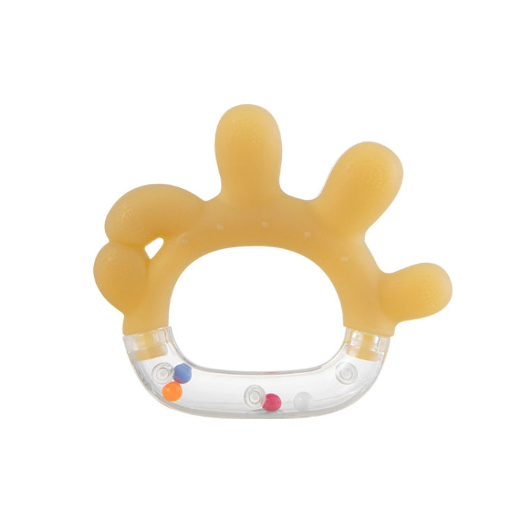 Rattle Baby Teether Soothing Pacifier Teething Stick Newborn Anti-Eating Hand Silicone Toy — Rock Gesture