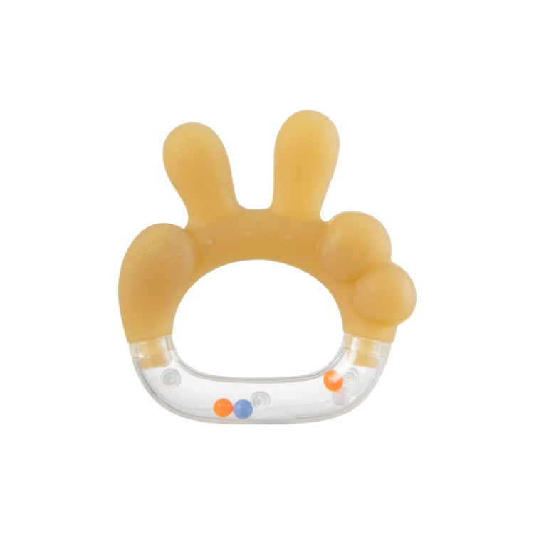 Rattle Baby Teether Soothing Pacifier Teething Stick Newborn Anti-Eating Hand Silicone Toy — OK Gesture