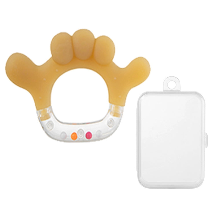 Rattle Baby Teether Soothing Pacifier Teething Stick Newborn Anti-Eating Hand Silicone Toy — Yeah Gesture+Box