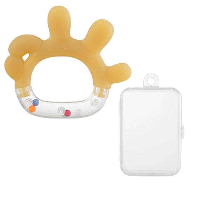Rattle Baby Teether Soothing Pacifier Teething Stick Newborn Anti-Eating Hand Silicone Toy — 666 Gesture+Box