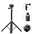 TELESIN 360 Degree Rotation 1.5m Selfie Stick Foldable Tripod for DJI, Insta360, GoPro and Other Action Cameras