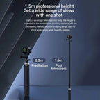 TELESIN 360 Degree Rotation 1.5m Selfie Stick Foldable Tripod for DJI, Insta360, GoPro and Other Action Cameras