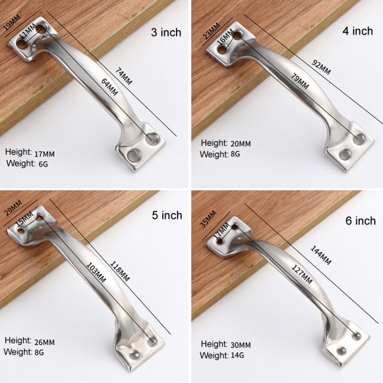 Bow-Shaped Stainless Steel Door Handle Simple Window And Cabinet Drawer Handle — view 7