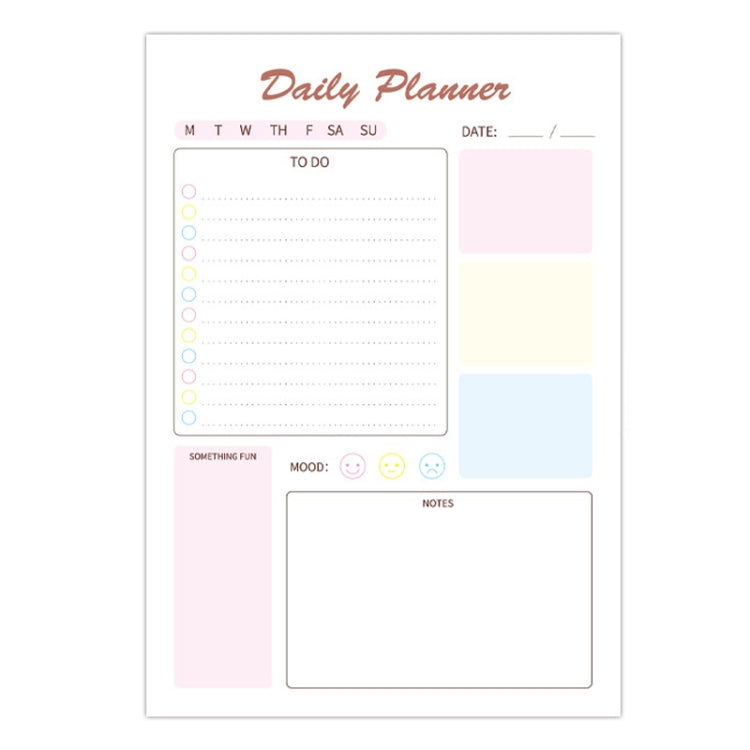 A5 120 Pages Magnetic Day Planner Sticky Note Book Tearable Notebook Management Workbook