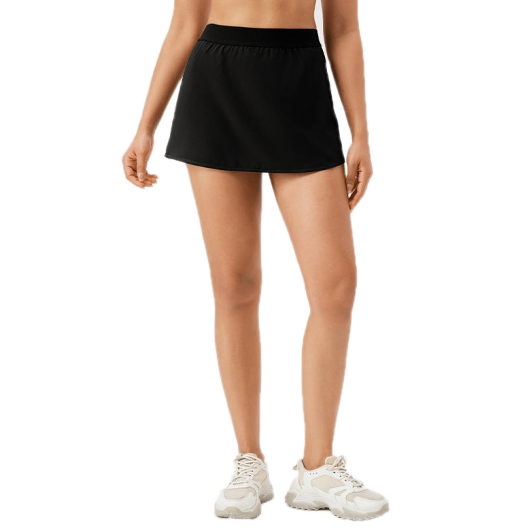 Women Sports Fake Two-Piece Quick-Drying Breathable Fitness Yoga Skirt Pants — XL