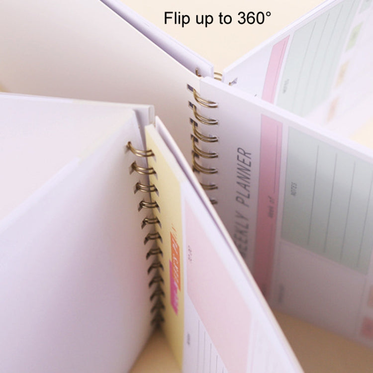 A5 Weekly Planner Notebook Waterproof Planner Coiled Clocking Memo