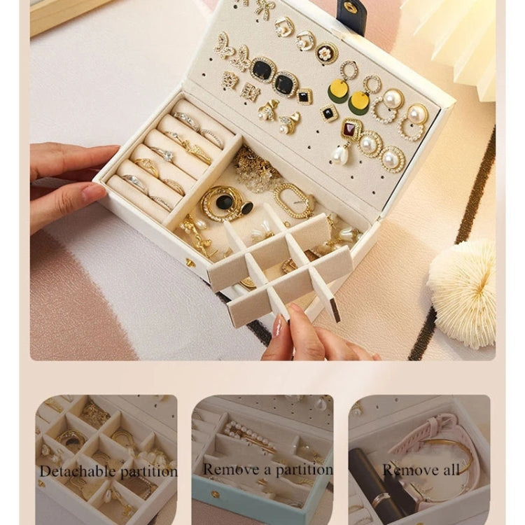 Portable Travel Jewelry Box Earrings Necklace Ring Storage Case — view 3