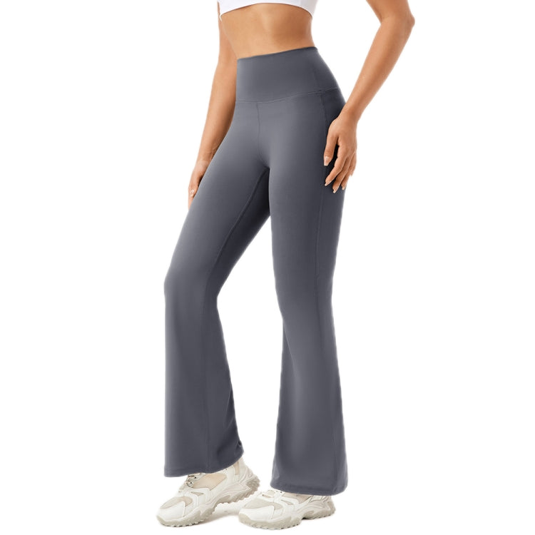 High-Waisted Hip-Lifting Elastic Quick-Drying Yoga Sports Flared Pants — M