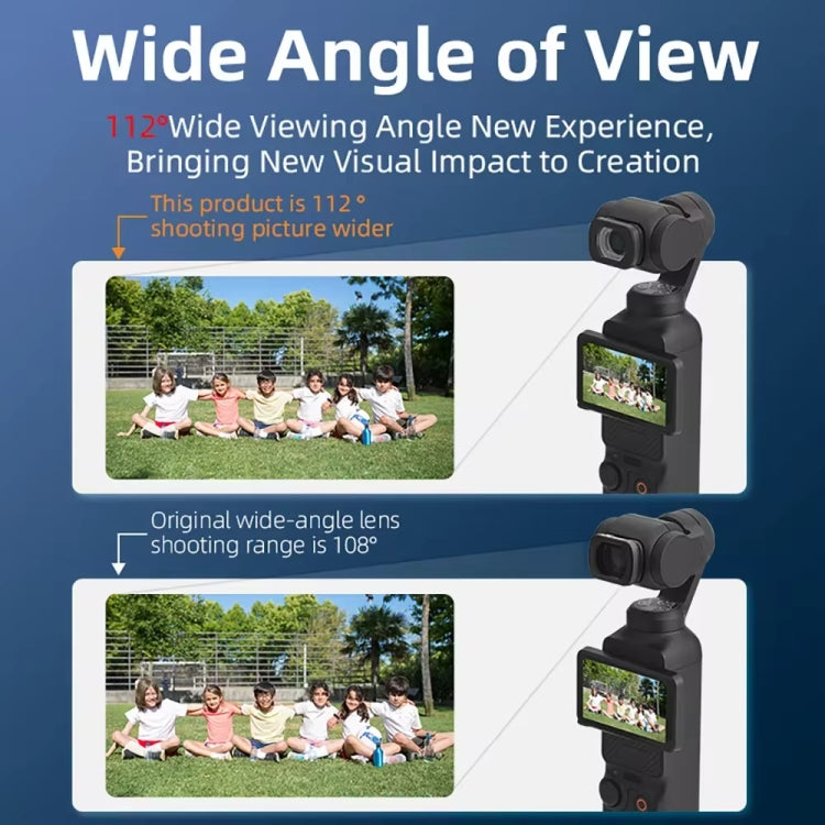 Magnetic Wide-Angle Lens Extend FOV To 112 Degree, For DJI Osmo Pocket 3