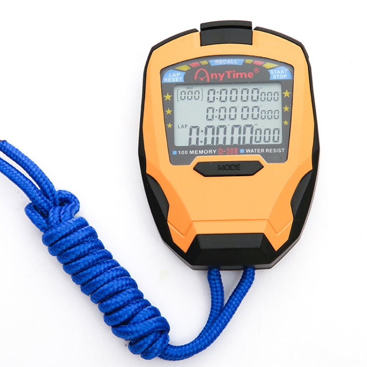 AnyTime D-308 Three Rows Sports Stopwatch 100 Lap-Memory