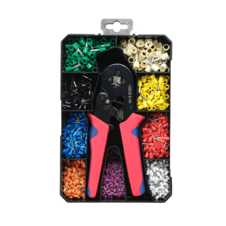 Tube-Type Cold-Pressed Terminal Block Crimping Pliers Plastic Box Set — 1230pcs /Set
