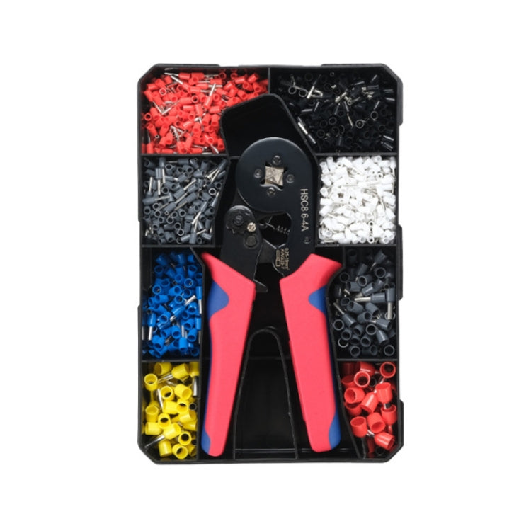 Tube-Type Cold-Pressed Terminal Block Crimping Pliers Plastic Box Set — 1800pcs /Set
