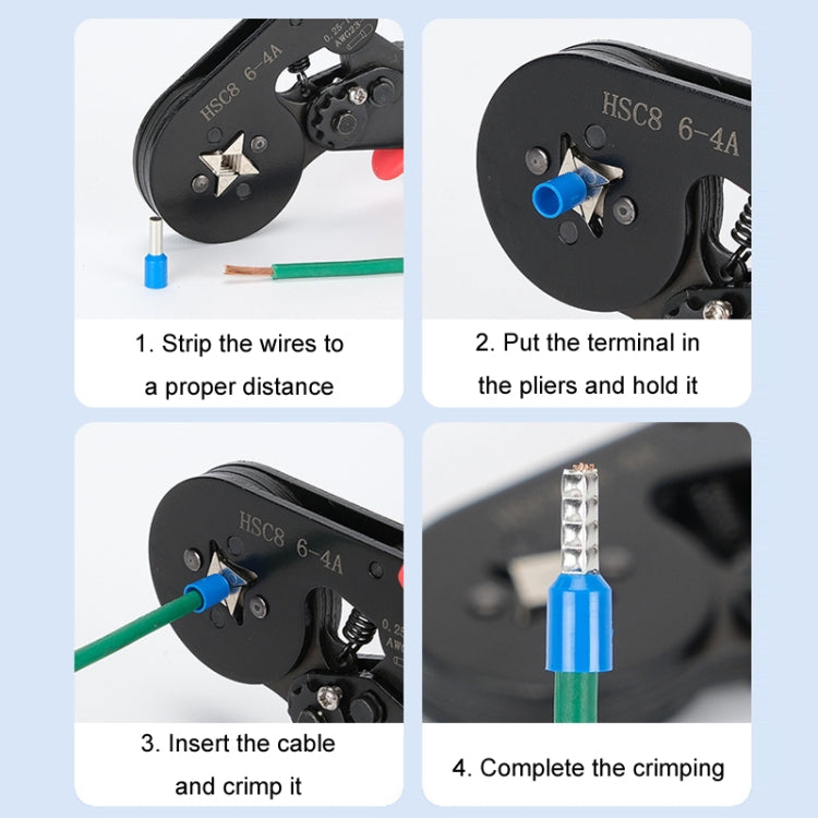 Tube-Type Cold-Pressed Terminal Block Crimping Pliers Plastic Box Set — view 8