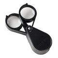 Handheld Portable 30mm Double Open 10X HD Folding Magnifier