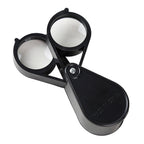 Handheld Portable 30mm Double Open 10X HD Folding Magnifier
