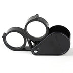 Handheld Portable 30mm Double Open 10X HD Folding Magnifier