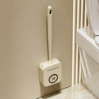 Wall-mounted Toilet Brush and Holder Set Odorless Design with Lid Bathroom Cleaning Kit