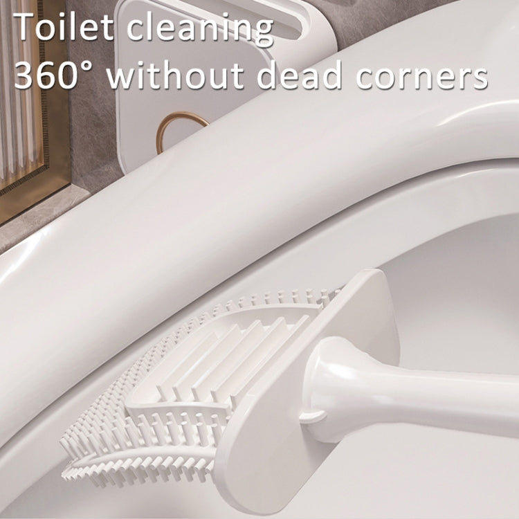 Wall-mounted Toilet Brush and Holder Set Odorless Design with Lid Bathroom Cleaning Kit — view 7