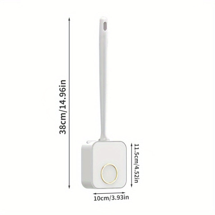 Wall-mounted Toilet Brush and Holder Set Odorless Design with Lid Bathroom Cleaning Kit — view 9