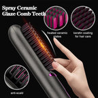 Wireless Hair Straightening Comb USB Charging Curling Iron