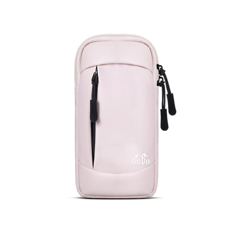 OUDU Outdoor Running Cell Phone Arm Bag Unisex Sports Portable Mobile Phone Pouch — Light Gray