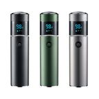 S-1090 IPX7 Waterproof 8D Portable LED Digital Display Round Electric Shaver — Silver