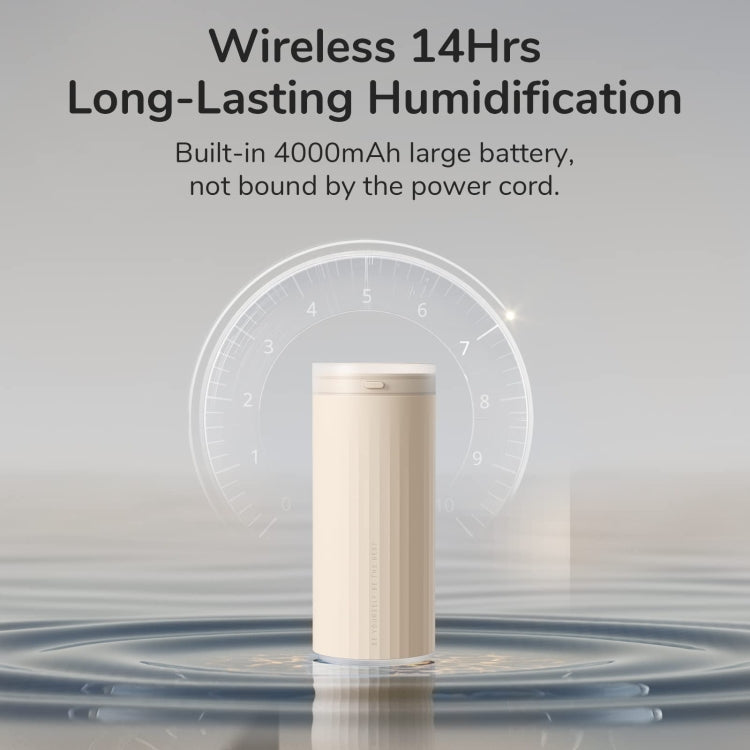 JisuLife HU16 Desktop Dual Mist Ports Humidifier — White Rechargeable